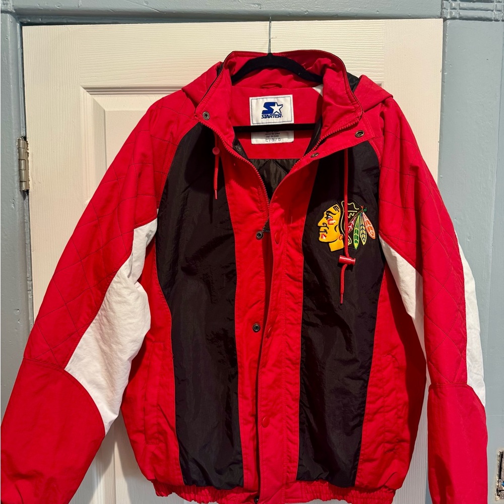 Starter Red and Black Hooded Jacket